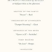 "Elysium" - Wedding Programs in Linen by Design Lotus - Detail