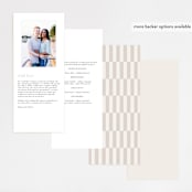 "The Loden" - Wedding Programs in Ivory by Kelly Schmidt - Back of Card Options