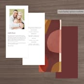 "Galeria" - Wedding Programs in Autumn Desert by Kelly Schmidt - Back of Card Options
