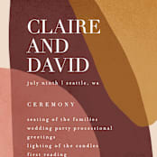 "Galeria" - Wedding Programs in Autumn Desert by Kelly Schmidt - Detail