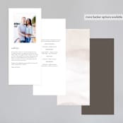 "Sloped" - Wedding Programs in Ecru by Everett Paper Goods - Back of Card Options