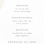 "Sloped" - Wedding Programs in Ecru by Everett Paper Goods - Detail