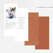 "a hundred years" - Wedding Programs in Burnt Umber by Robin Ott - Back of Card Options