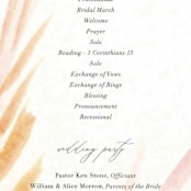 "pollen" - Wedding Programs in Petal by Robin Ott - Detail