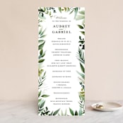 "Mixed Greenery" - Wedding Programs in Emerald by Susan Moyal - Front