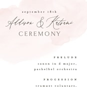 "Softly Layered" - Wedding Programs in Blush by Everett Paper Goods - Detail