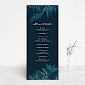 "Moonlit Garden" - Wedding Programs in Twilight by GeekInk Design - Front