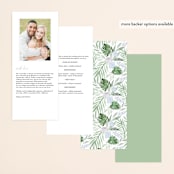 "Botanical Seal" - Wedding Programs in Pastel by Kristen Smith - Back of Card Options
