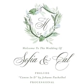 "Botanical Seal" - Wedding Programs in Pastel by Kristen Smith - Detail