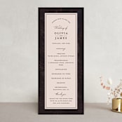 "Midnight Botanicals" - Wedding Programs in Cranberry by Susan Moyal - Front