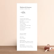 "Marlowe" - Wedding Programs in Classy White by Kelly Schmidt - Front