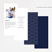"Mosaic" - Wedding Programs in Navy by GeekInk Design - Back of Card Options