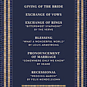 "Mosaic" - Wedding Programs in Navy by GeekInk Design - Detail