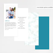 "Drops" - Wedding Programs in Sea by Bethania Lima - Back of Card Options