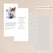 "Photographed" - Wedding Programs in Ecru by Creo Study - Back of Card Options