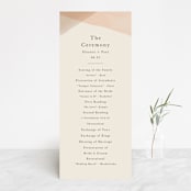"Desert Wash" - Wedding Programs in Peach by Amy Kross - Front