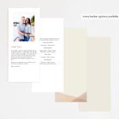 "Desert Wash" - Wedding Programs in Peach by Amy Kross - Back of Card Options