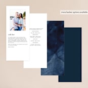 "Plain and Simple" - Wedding Programs in Sapphire by Chris Griffith - Back of Card Options