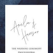 "Plain and Simple" - Wedding Programs in Sapphire by Chris Griffith - Detail
