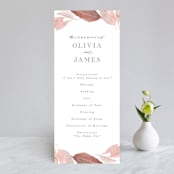 "Fallen" - Wedding Programs in Rust by Creo Study - Front