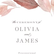 "Fallen" - Wedding Programs in Rust by Creo Study - Detail