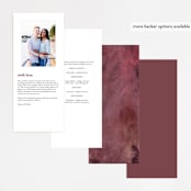 "floral corner" - Wedding Programs in Marsala by Cass Loh - Back of Card Options
