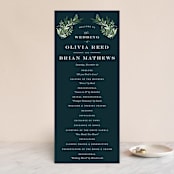 "Fresh Greenery" - Wedding Programs in Mystic Forest by Jennifer Postorino - Front