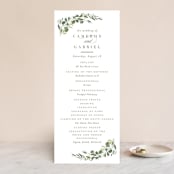 "Ensconce" - Wedding Programs in Leaf by Kristie Kern - Front