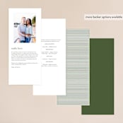 "Ensconce" - Wedding Programs in Leaf by Kristie Kern - Back of Card Options