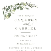 "Ensconce" - Wedding Programs in Leaf by Kristie Kern - Detail