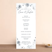 "Midnight Snowfall" - Wedding Programs in Navy by Alethea and Ruth - Front
