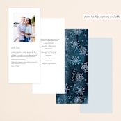 "Midnight Snowfall" - Wedding Programs in Navy by Alethea and Ruth - Back of Card Options