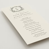"leafy wreath" - Wedding Programs in Cotton by Kate Ahn - Detail