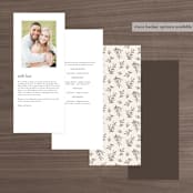 "Leafy Branch" - Wedding Programs in Latte by Katherine Moynagh - Back of Card Options