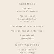 "Leafy Branch" - Wedding Programs in Latte by Katherine Moynagh - Detail