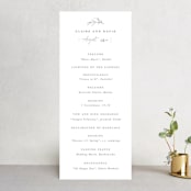 "Sketch" - Wedding Programs in Cloud by Sara Hicks Malone - Front
