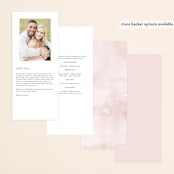 "Wedding Dream" - Wedding Programs in Blush by Chris Griffith - Back of Card Options