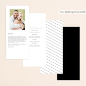 "Sienna" - Wedding Programs in Sugar by Jessica Williams - Back of Card Options