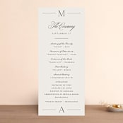 "Classic Monogram" - Wedding Programs in Cream by Carolyn MacLaren - Front