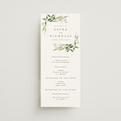 "Verdure" - Wedding Programs in Garden by Leah Bisch - Front