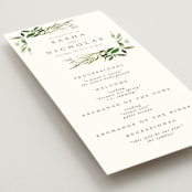 "Verdure" - Wedding Programs in Garden by Leah Bisch - Detail