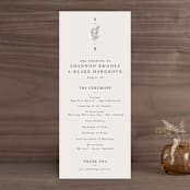 "Herb Garden" - Wedding Programs in Taupe by Sarah Brown - Front