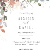 "Golden Hour" - Wedding Programs in Water Lily by Jennifer Wick - Detail