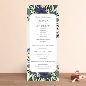 "Ophelia's Garden" - Wedding Programs in Bluebell by Oma N. Ramkhelawan - Front