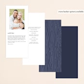 "Ophelia's Garden" - Wedding Programs in Bluebell by Oma N. Ramkhelawan - Back of Card Options