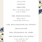 "Ophelia's Garden" - Wedding Programs in Bluebell by Oma N. Ramkhelawan - Detail