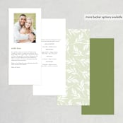 "Enchanted Greenery" - Wedding Programs in Frost by Susan Moyal - Back of Card Options