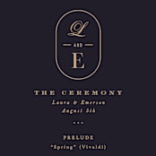 "Monogram a la Mode" - Wedding Programs in Midnight by Hooray Creative - Detail