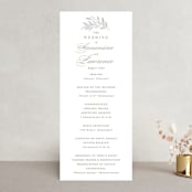 "Dear Greenery" - Wedding Programs in Eucalyptos by Hooray Creative - Front