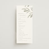 "Whispered Leaves" - Wedding Programs in Leaf by Kristie Kern - Front